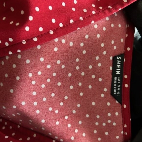 Red and white polka dot dress - Picture 6 of 7